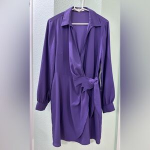 LOFT Deep Purple Wrap Dress, 10.